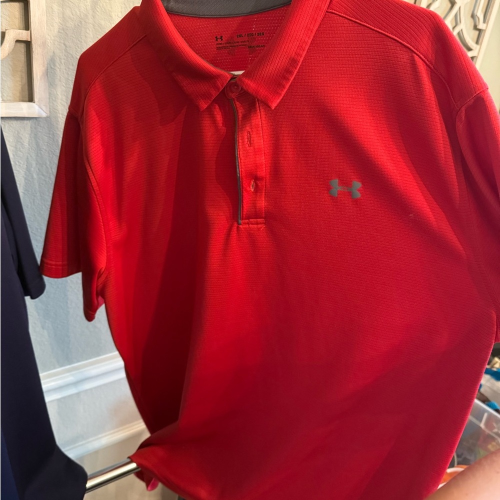 Under Armour Red Polo Shirt Classic Fit